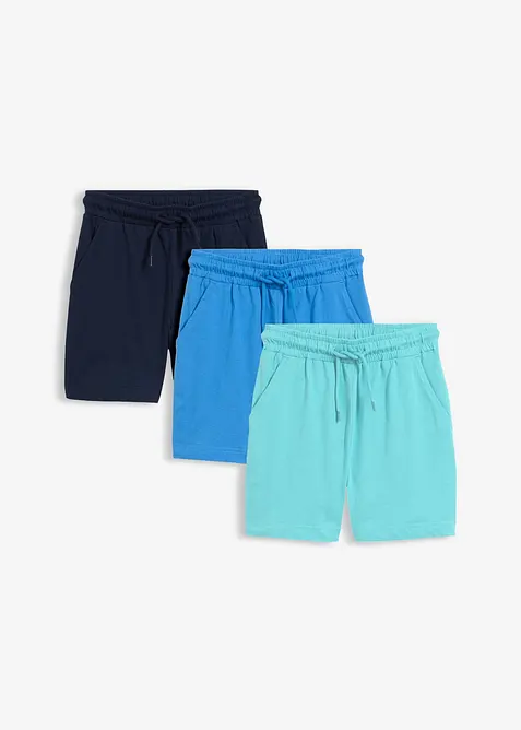 Jersey-bermudashorts i 100% &oslash;kologisk bomull (3-pack), bonprix