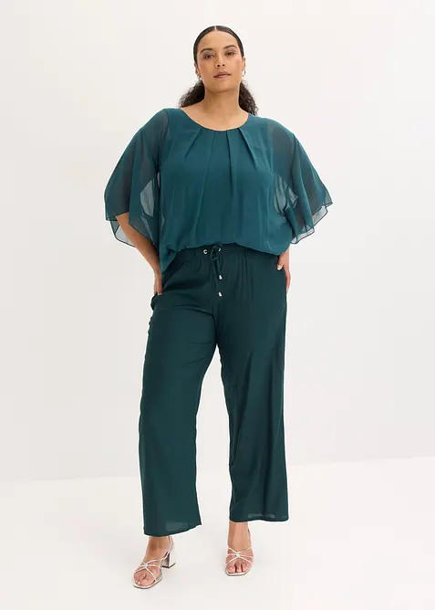 Pull-on bukse i viskose, bonprix