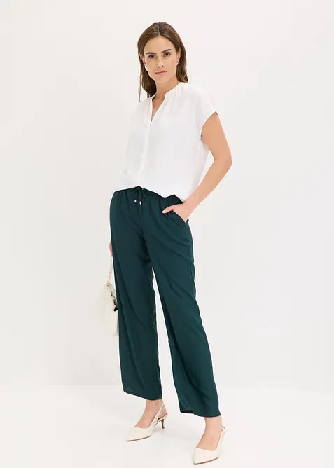 Pull-on bukse i viskose, bonprix