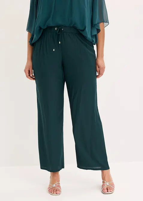Pull-on bukse i viskose, bonprix