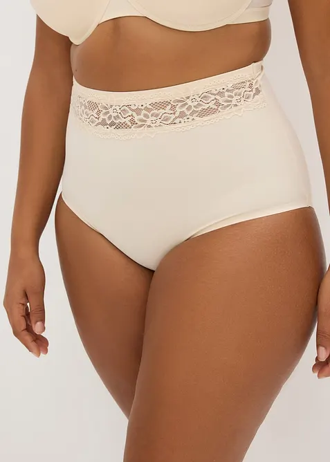 Light shape truse med h&oslash;y midje (2-pack), bonprix