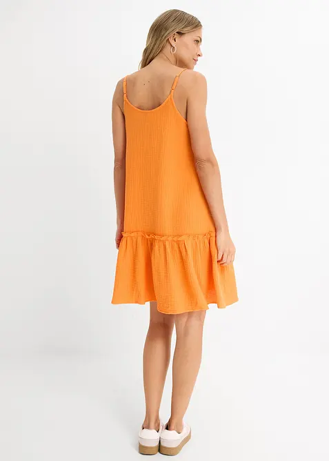 Stroppekjole i musselin, bonprix