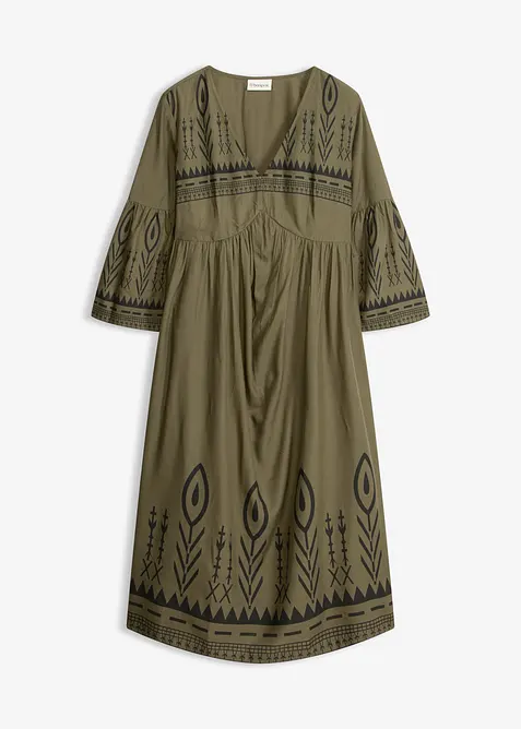 Midikjole i lett viskose, bonprix