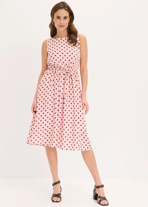 Midikjole med knyteb&aring;nd, bonprix