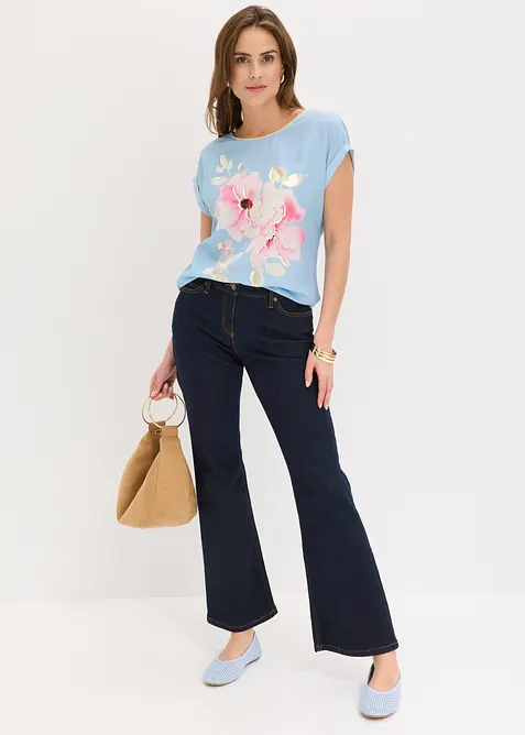 Topp med vevd innfelling, bonprix