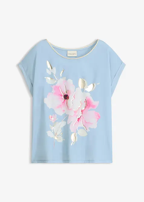 Topp med vevd innfelling, bonprix