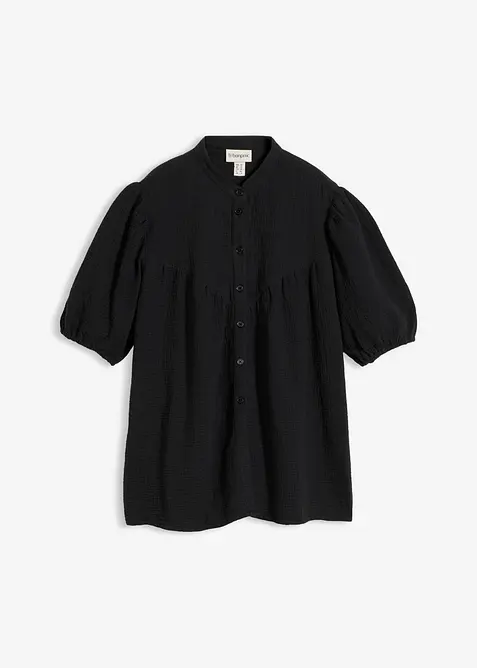 Kortermet musselinbluse, bonprix