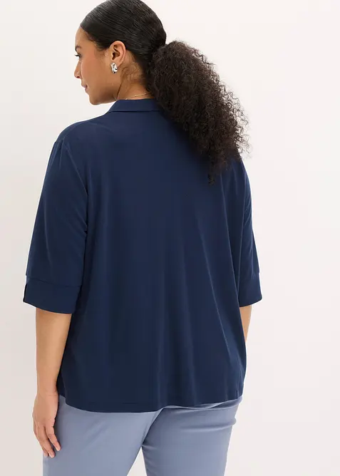 Trikot-tunika av lett viskose-pik&eacute;, bonprix