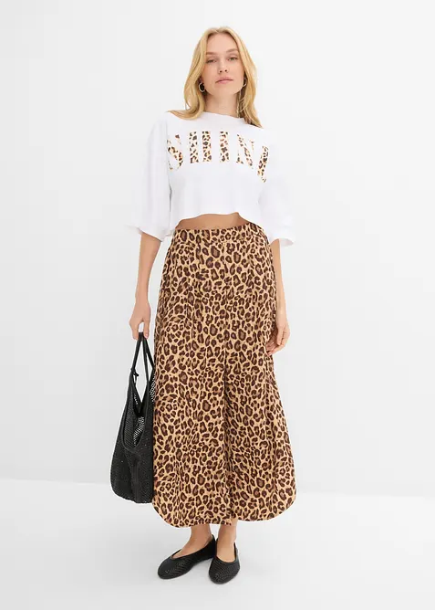 Kort T-skjorte i 100% &oslash;kologisk bomull, bonprix