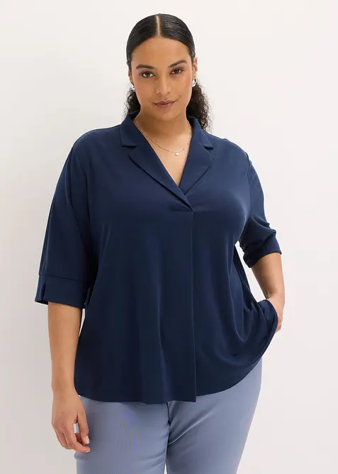 Trikot-tunika av lett viskose-pik&eacute;, bonprix