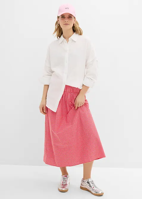 Oversized skjorte i luftig musselin, bonprix