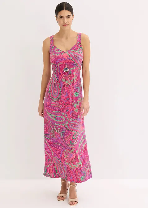 Maxikjole med dekorative smykkestener, bonprix