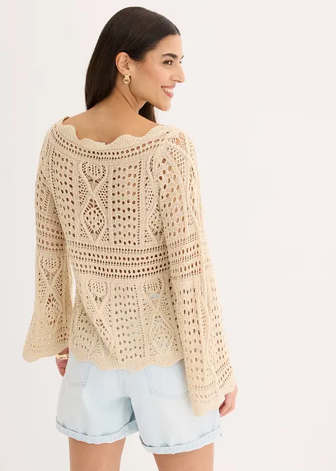 Blondetopp i strikket stil, bonprix