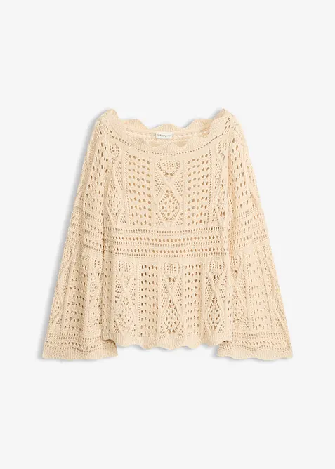 Blondetopp i strikket stil, bonprix