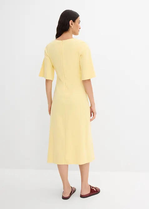 Jerseykjole i 100% &oslash;kologisk bomull med splitt, bonprix