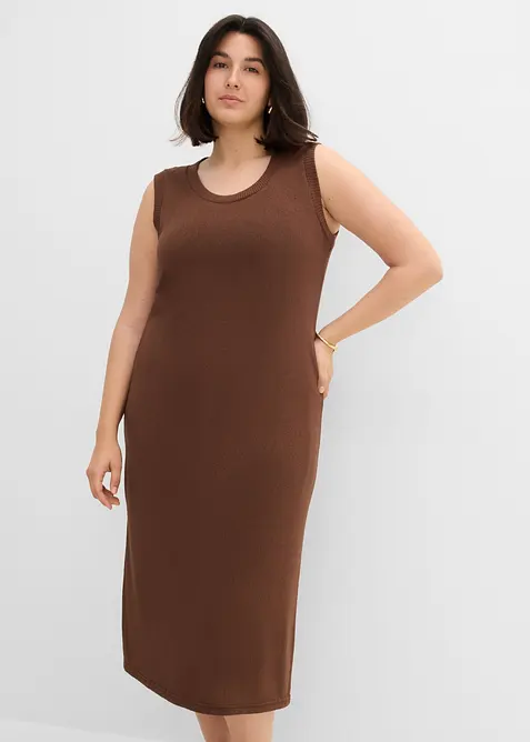 Lett strikkekjole av viskosemiks, bonprix