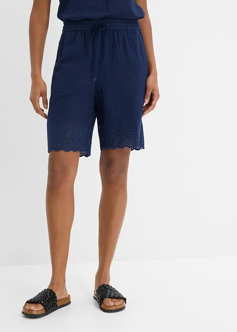 Bermudashorts i luftig musselin, bonprix