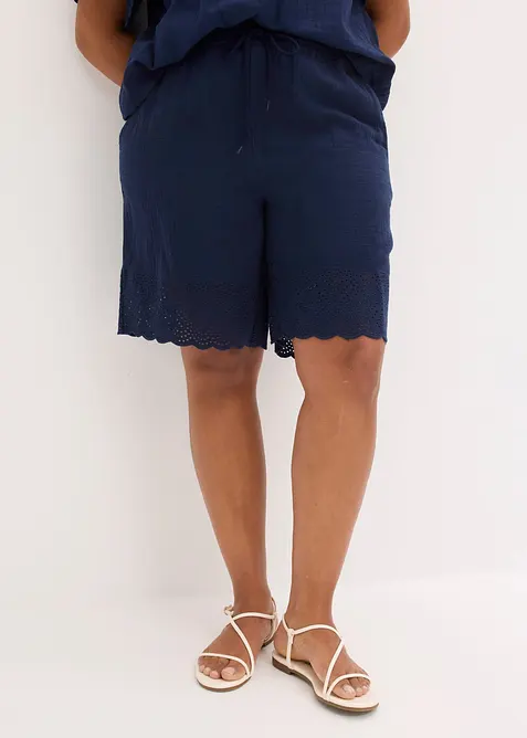 Bermudashorts i luftig musselin, bonprix