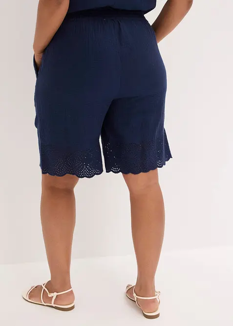 Bermudashorts i luftig musselin, bonprix
