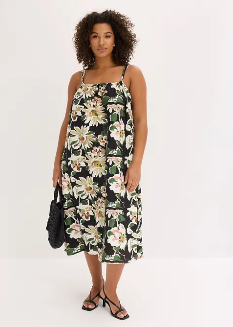 Midikjole i myk viskoseblanding, bonprix