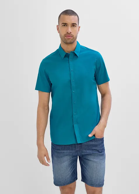 Kortermet stretchskjorte, Slim Fit, bonprix