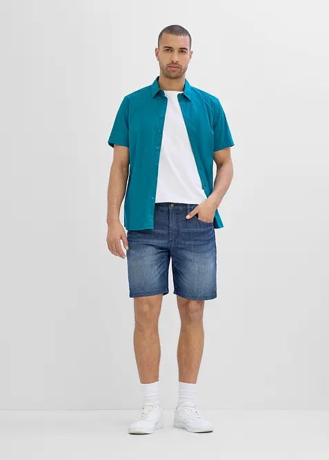 Kortermet stretchskjorte, Slim Fit, bonprix