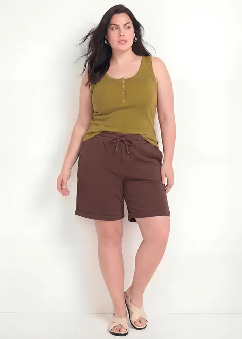 Sweat-bermudashorts av 100% &oslash;kologisk bomull, bonprix
