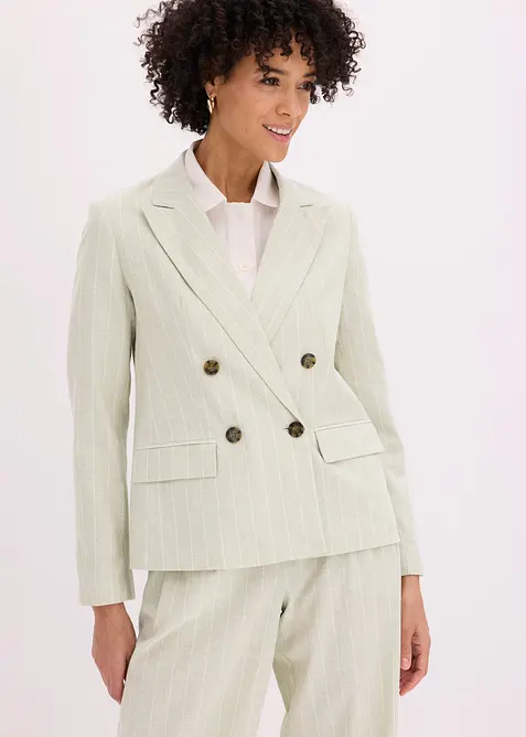 Blazer med lin, bonprix