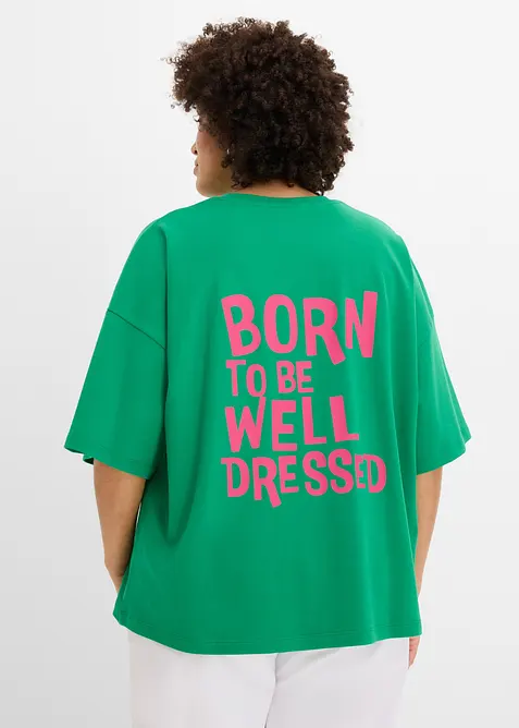 Oversized topp i 100% &oslash;kologisk bomull, bonprix