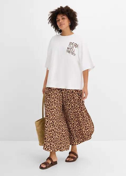Oversized topp i 100% &oslash;kologisk bomull, bonprix