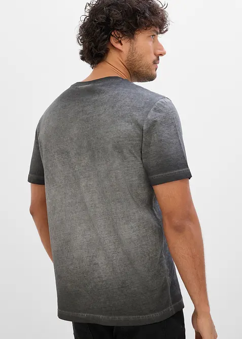 T-skjorte i 100% &oslash;kologisk bomull og vasket look, bonprix