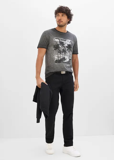 T-skjorte i 100% &oslash;kologisk bomull og vasket look, bonprix