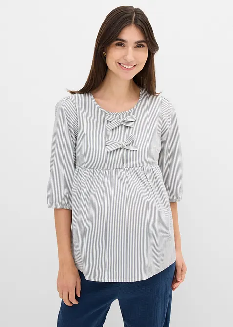 Mama bluse i lett, vevd &oslash;kologisk bomull, bonprix