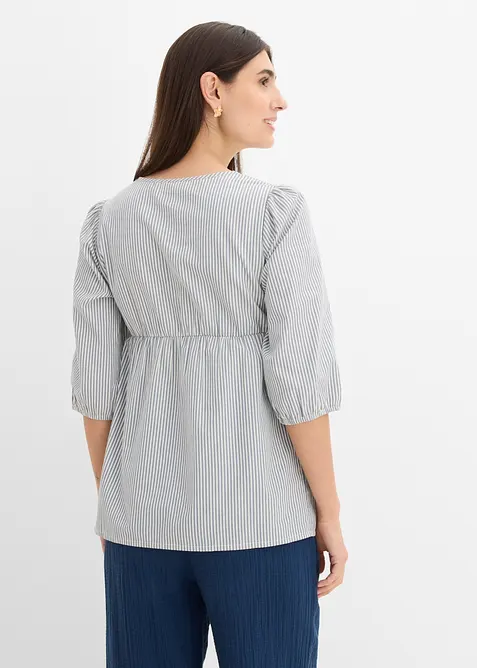 Mama bluse i lett, vevd &oslash;kologisk bomull, bonprix