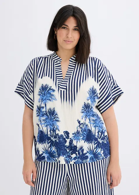 Bluse i viskoseblanding med pent fall, bonprix