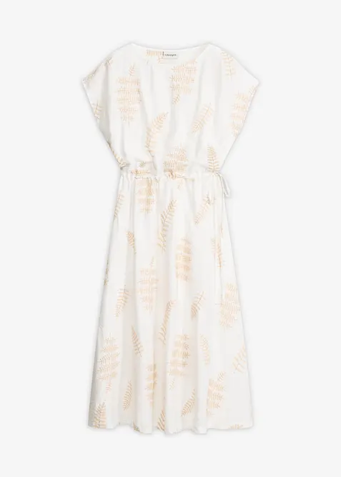 Midikjole med broderier, bonprix