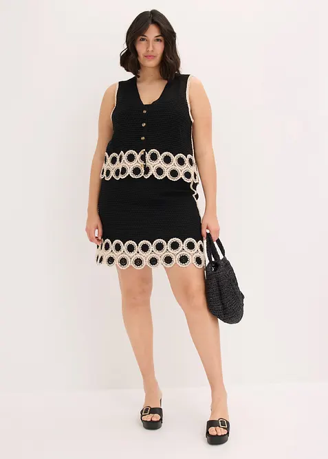 Strikket vest i 100% bomull, bonprix