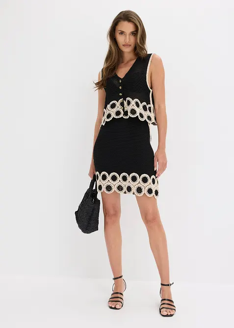 Strikket vest i 100% bomull, bonprix