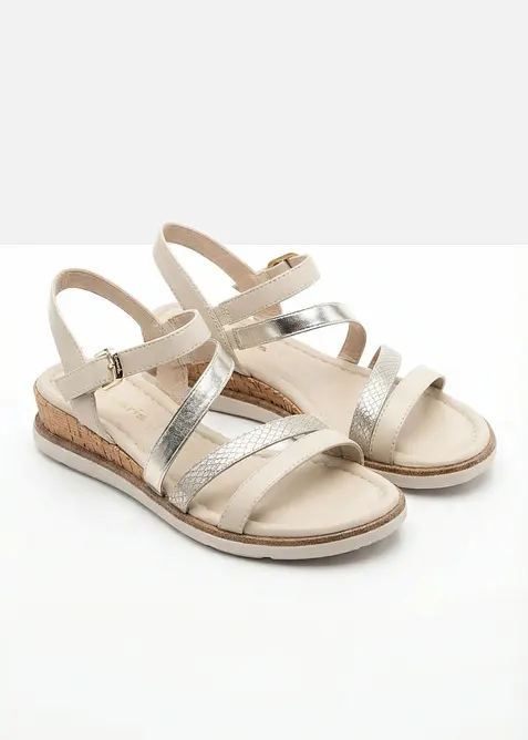 Kilesandaler i metallic look fra Tamaris, Tamaris