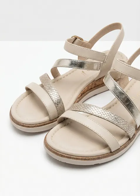 Kilesandaler i metallic look fra Tamaris, Tamaris