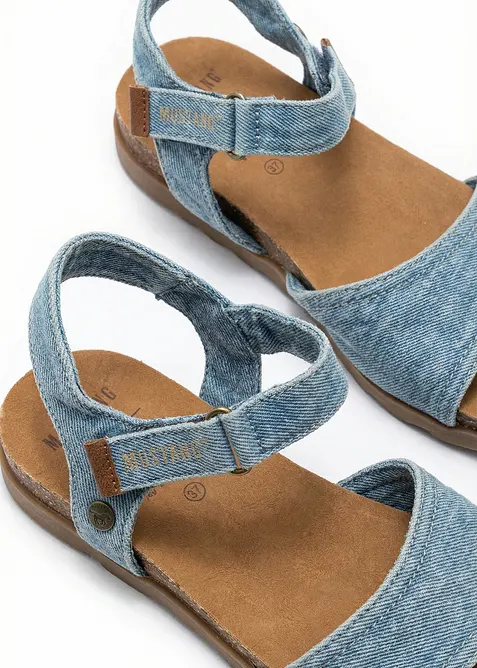 Sandaler fra Mustang i denim look, Mustang