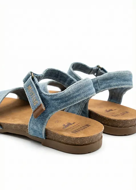 Sandaler fra Mustang i denim look, Mustang