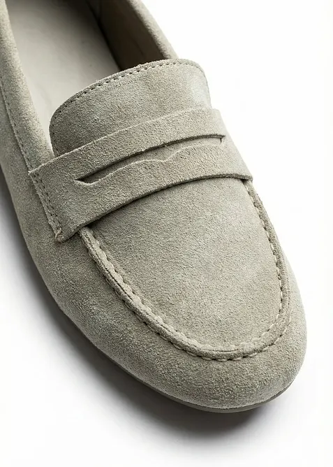 Loafers i semsket skinn, bonprix