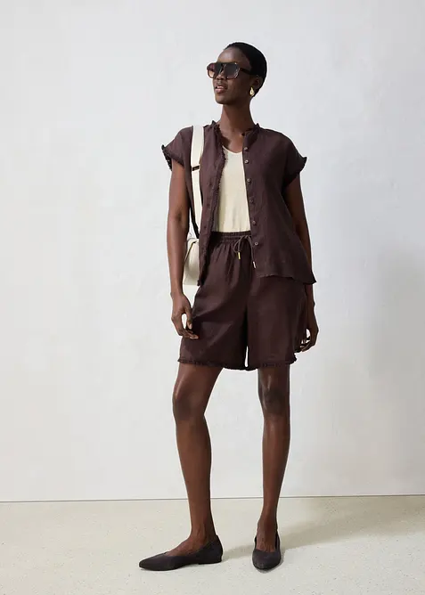 Bermudashorts i 100% lin, bonprix