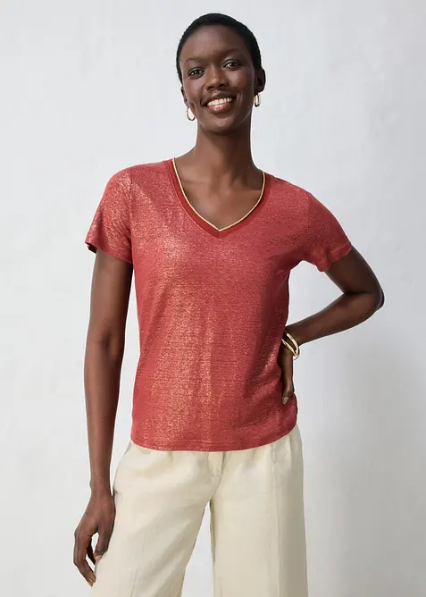 Lintopp med lurex, bonprix