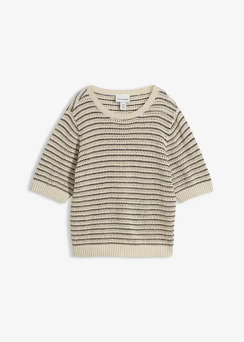 Genser med linandel og hunllm&oslash;nster, bonprix