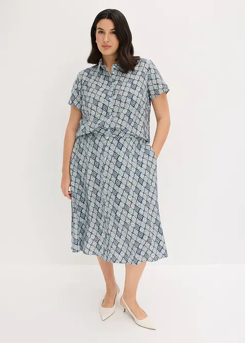 Kortermet bluse med viskose, bonprix