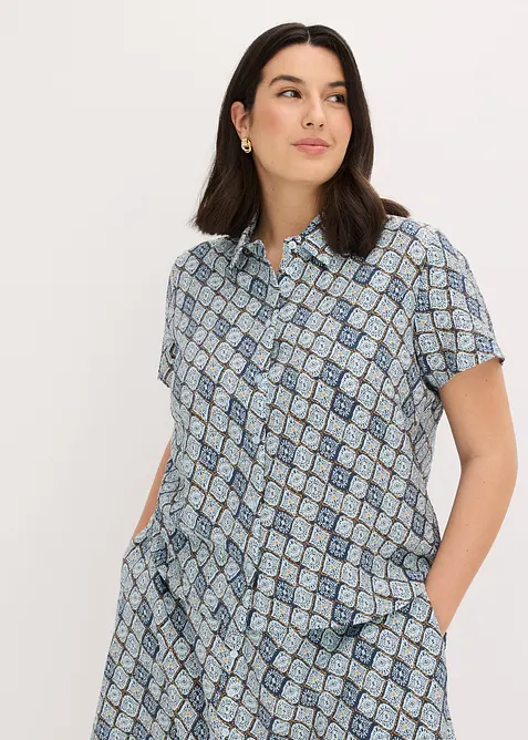 Kortermet bluse med viskose, bonprix