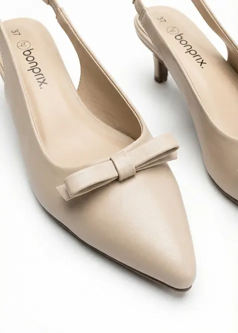 Slingbacks med sl&oslash;yfe, bonprix