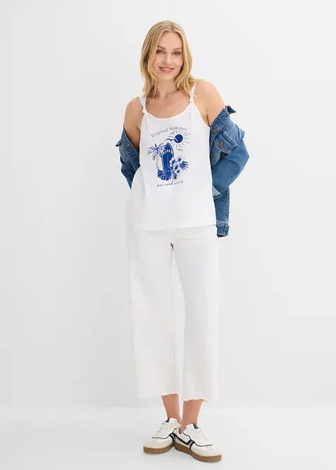 Singlet i 100% &oslash;kologisk bomull, bonprix